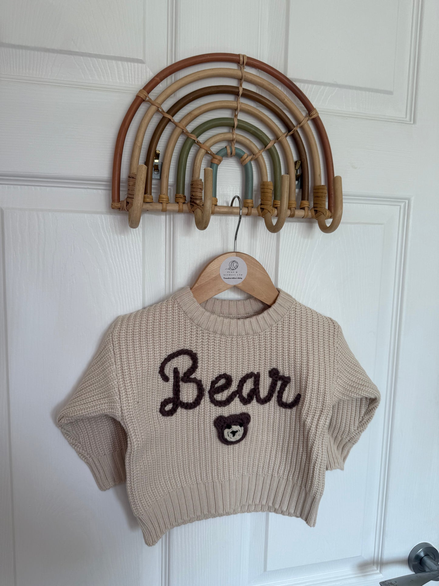 Name jumper with teddy bear