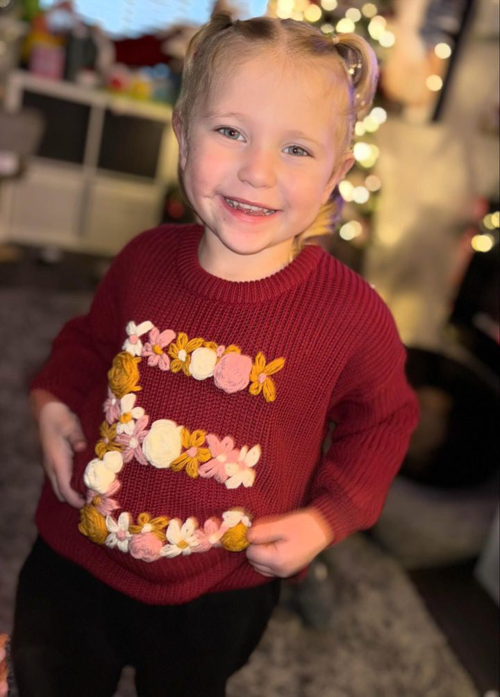 Floral jumper older kids 12 months to 5 years