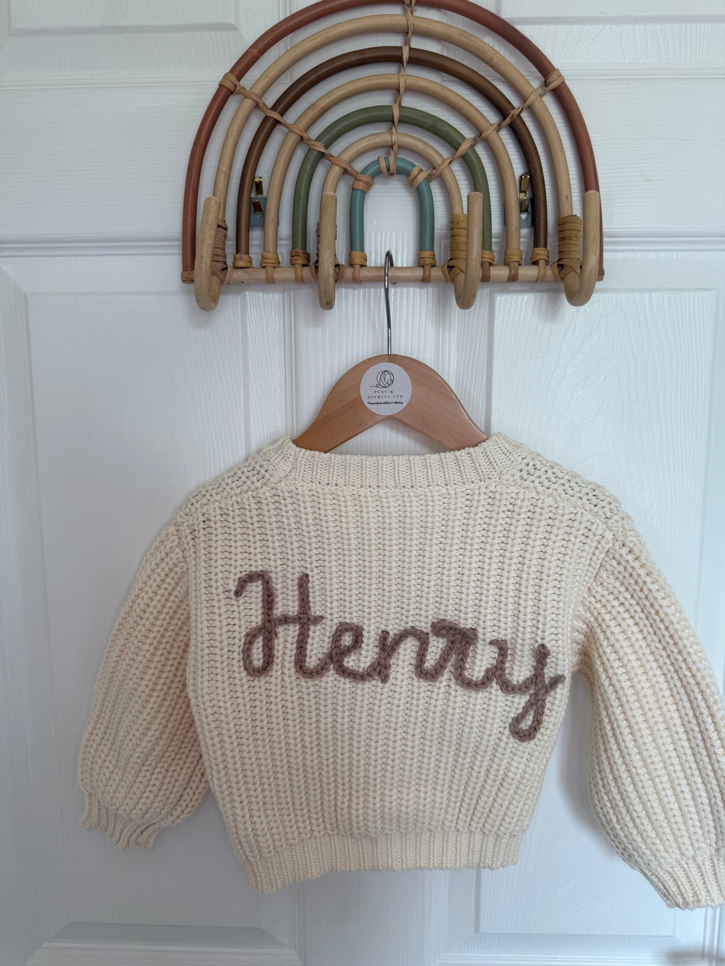Chunky knit name cardigan thicker yarn