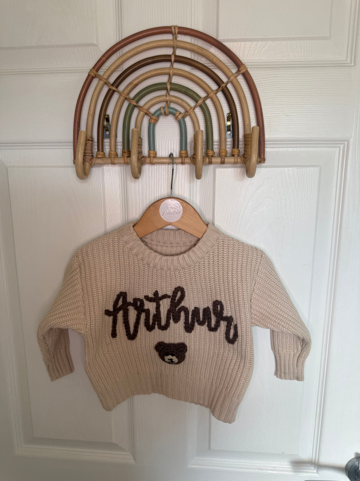 Name jumper with teddy bear