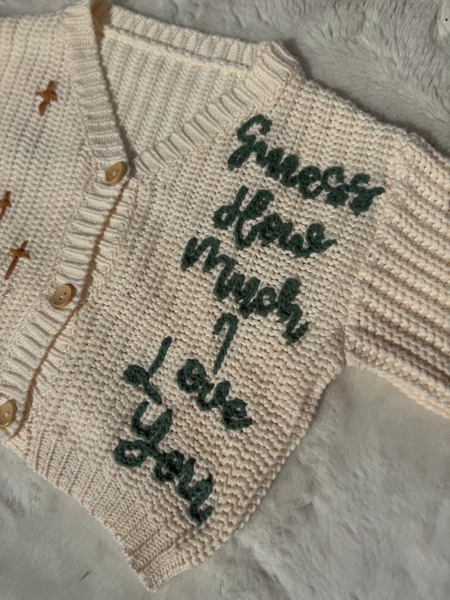 Guess how much I love you cardigan 2-3 years