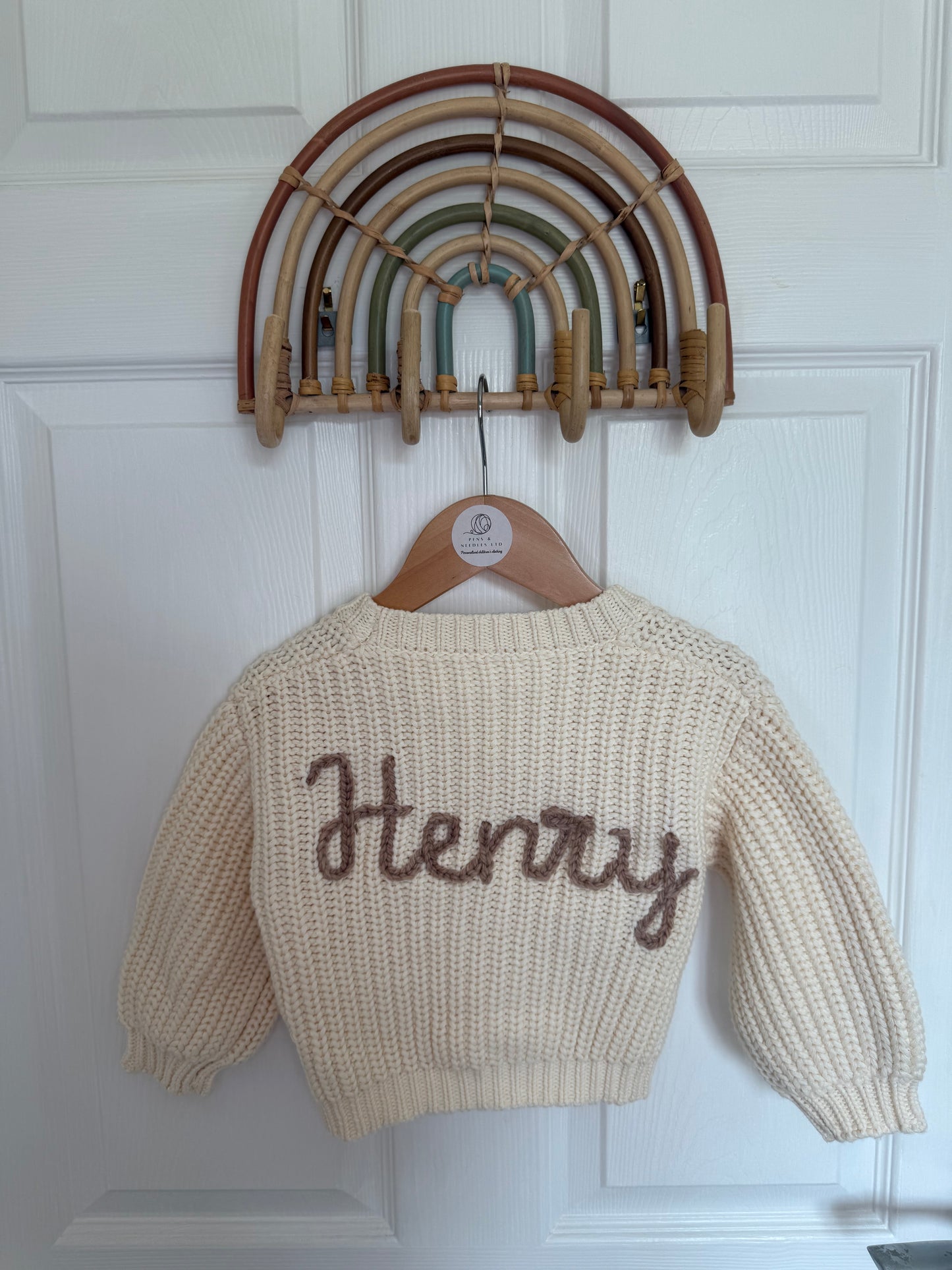 Chunky knit name cardigan thicker yarn