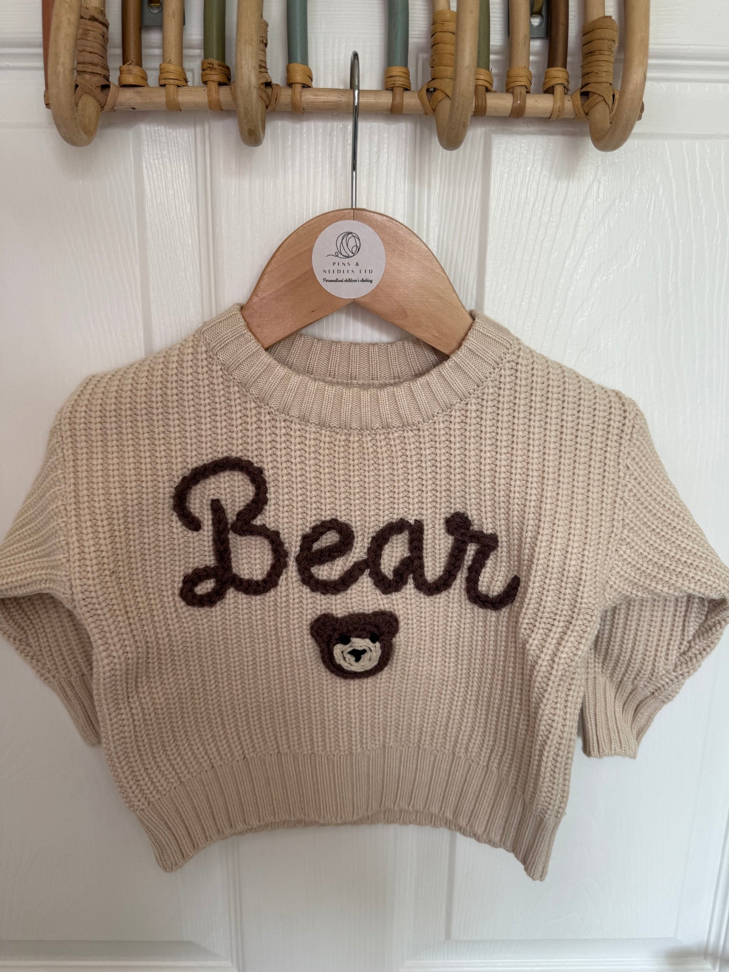 Name jumper with teddy bear
