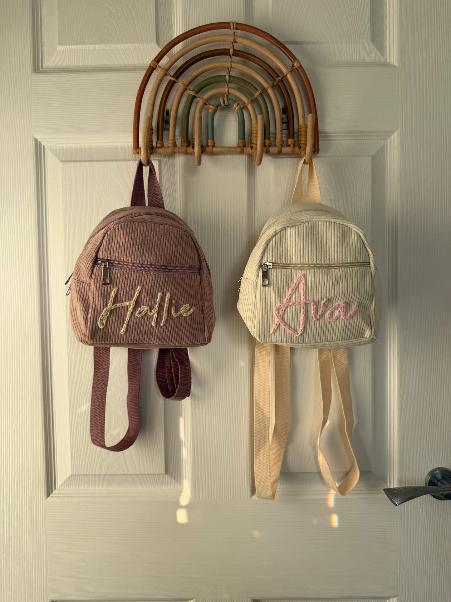 Toddler backpack cream