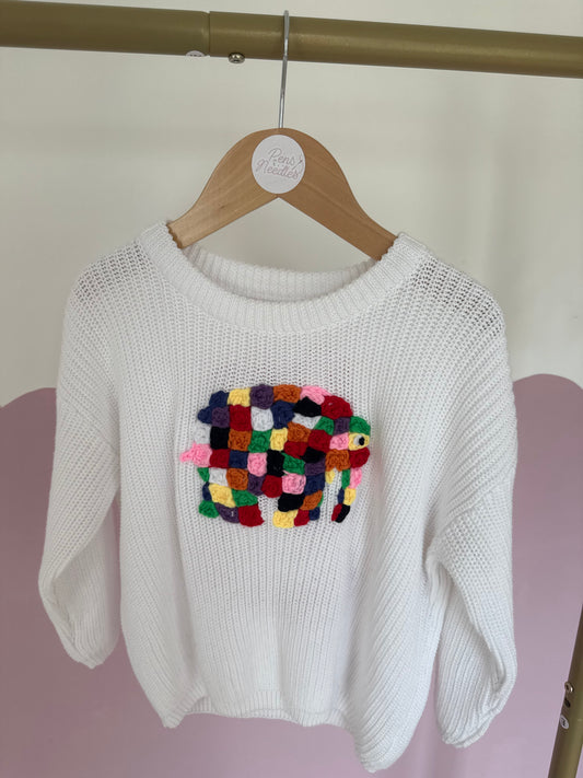 Elmer jumper 3-4 years