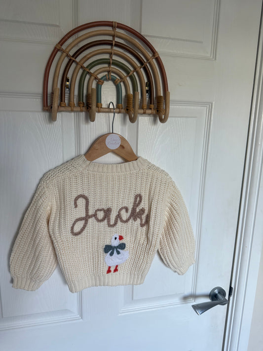 Goose name cardigan