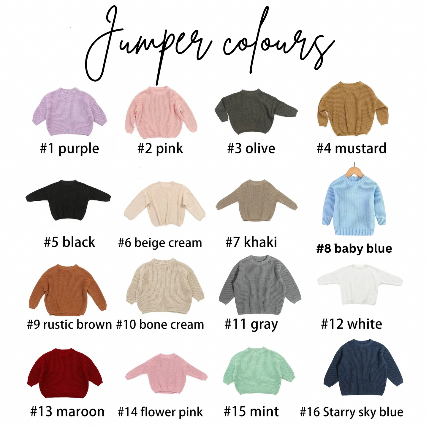 Name jumper older kids 12 months to 5 years