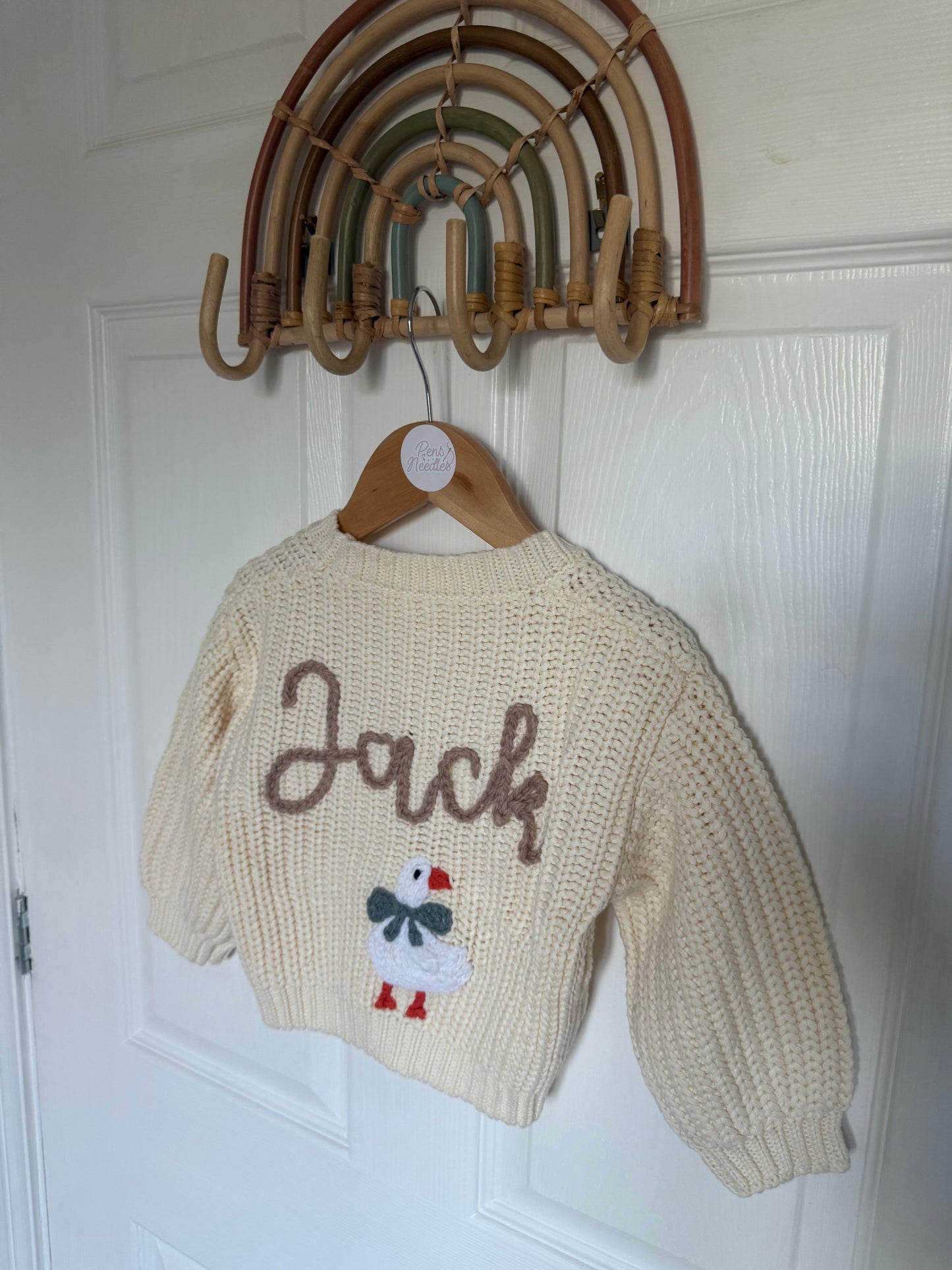 Goose name cardigan