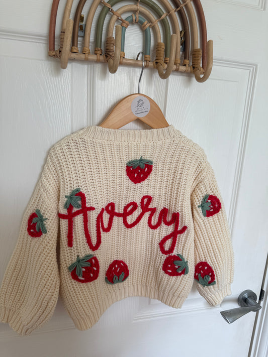 Strawberry cardigan 🍓 0-3 months to 18-24 months