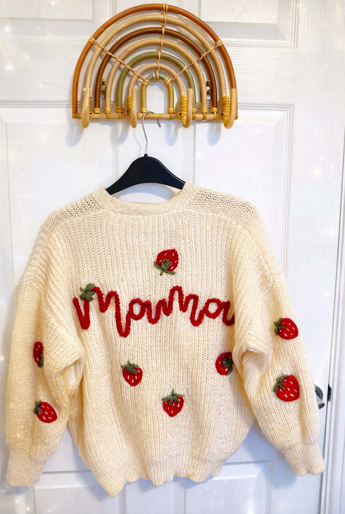 Strawberry cardigan mama