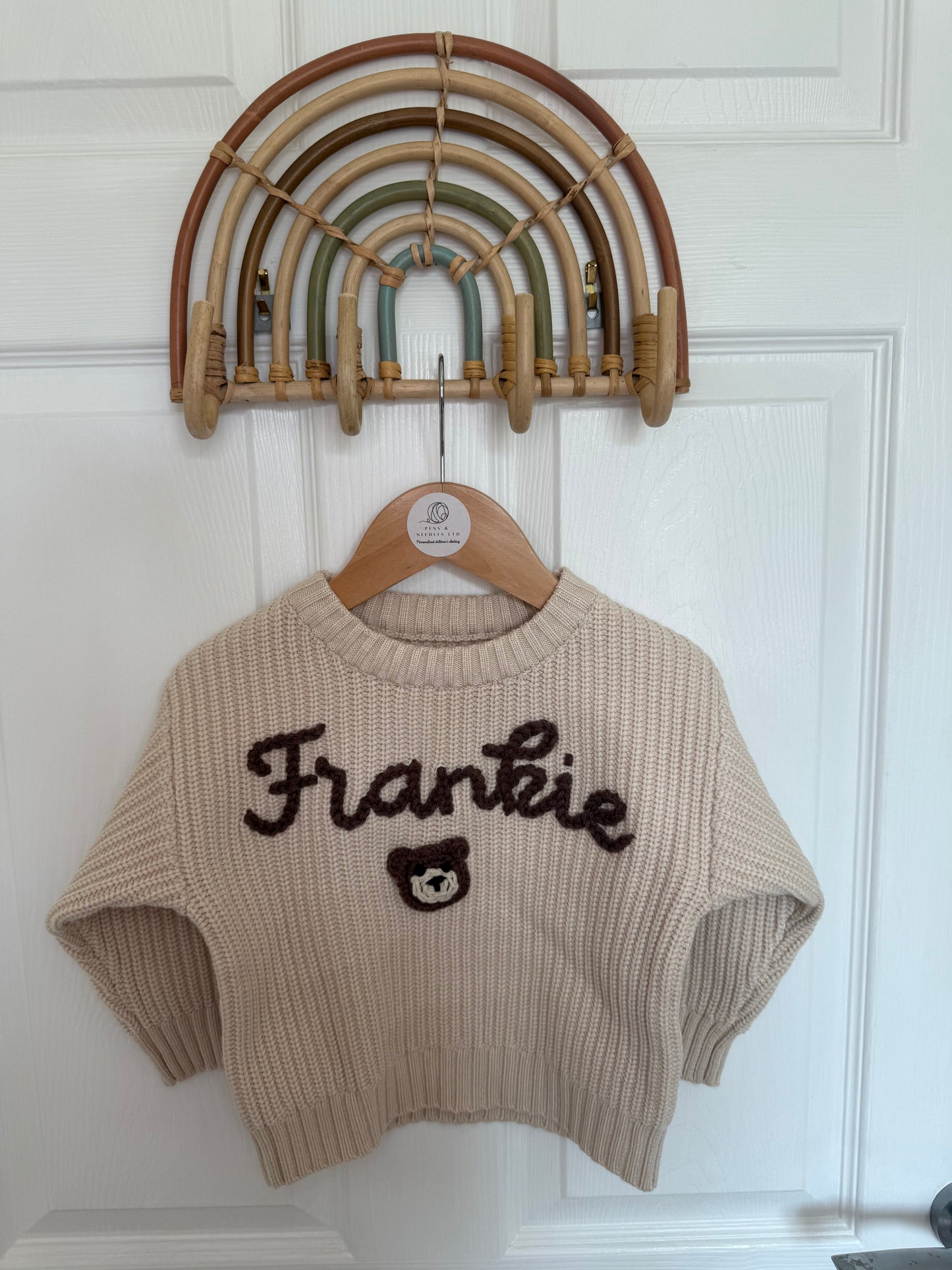 Name jumper with teddy bear