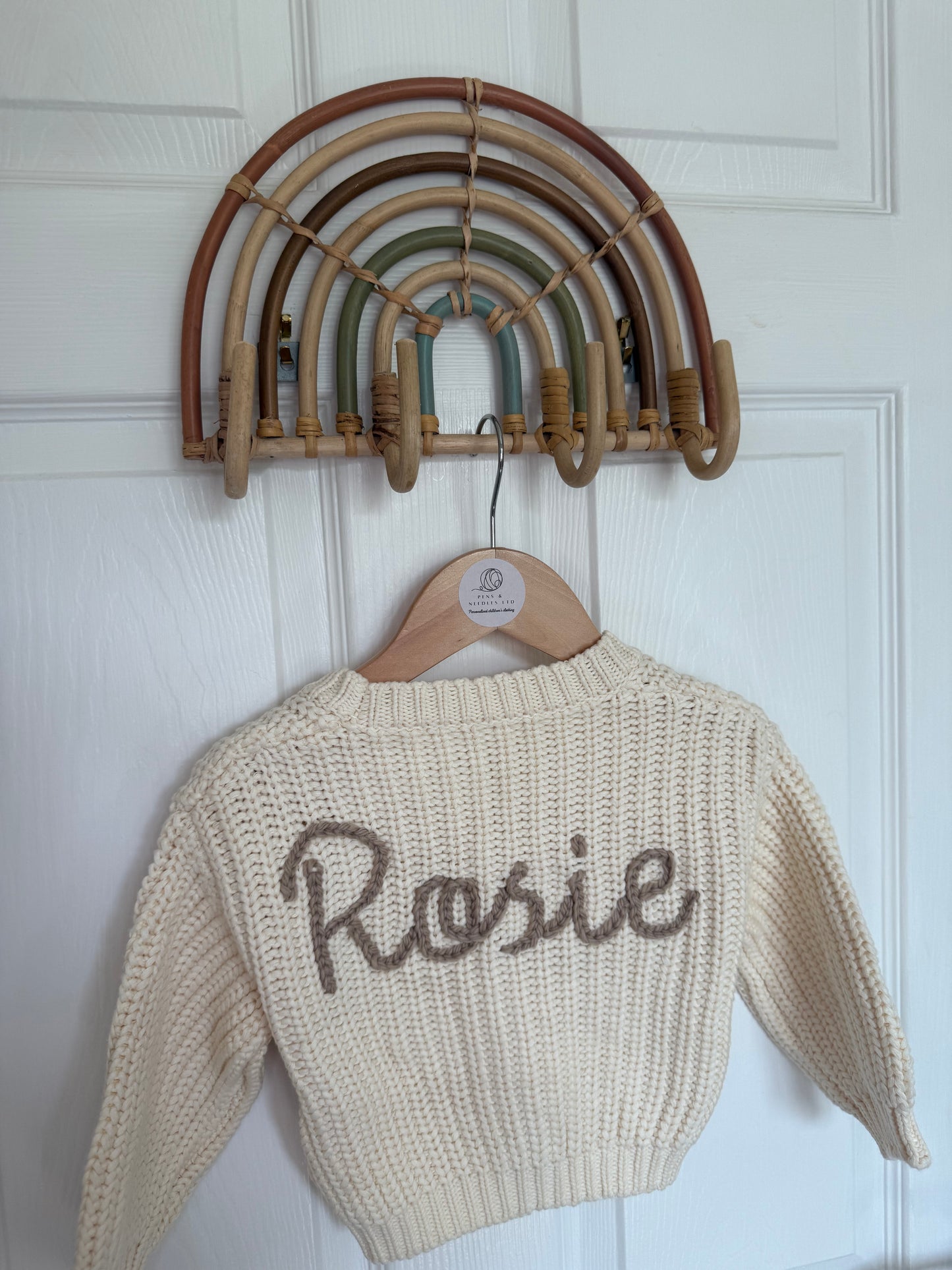 Chunky knit name cardigan thicker yarn