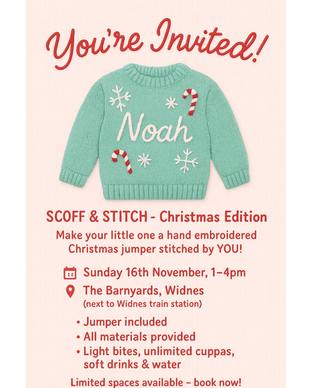 Christmas jumper workshop ticket
