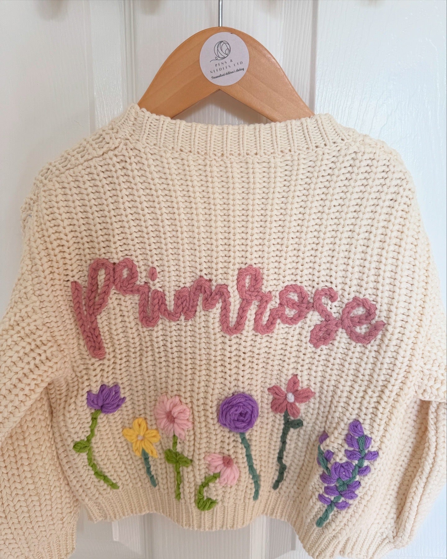 Flower garden cream cardigan