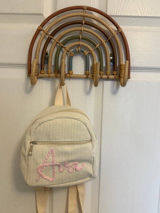 Toddler backpack cream