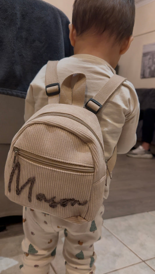 Toddler backpack beige